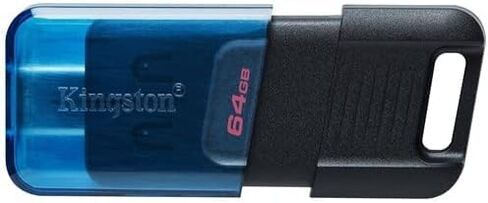 Kingston 2 Pack 64GB DataTraveler 80 M Flash Drive DT80M/64GB - حزمة مع 2 كل شيء ما عدا سترومبولي in Saudi Arabia
