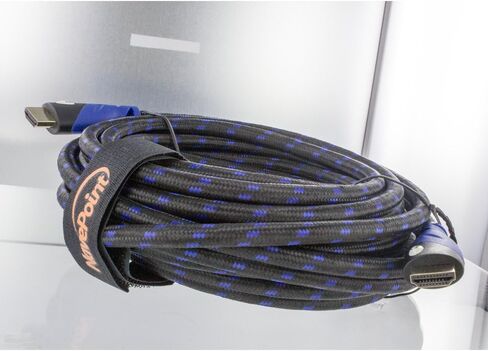 كابل NavePoint HDMI 1.4 ذكر إلى ذكر أسود بطول 30 قدمًا أسود منسوج 5 عبوات باللون الأزرق in Saudi Arabia