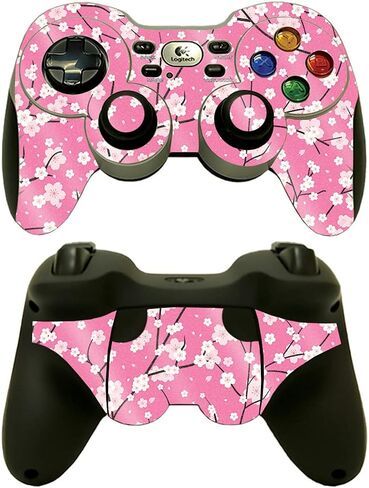 MightySkins Glossy Glitter Skin Compatible with Logitech Wireless Gamepad F710 - Sakura Pink | Protective, Durable High-Gloss Glitter Finish | Easy to Apply and Change Styles | Made in The USA in Kuwait