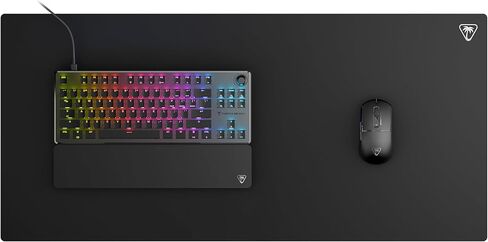 Turtle Beach Sense AIMO XXL Ultra-Wide PC Gaming Mousepad, RGB Illumination, High Precision, Non Slip Back, Extended Keyboard Desktop Mouse Pad with Stitched Edges, Smooth - Black in Saudi Arabia