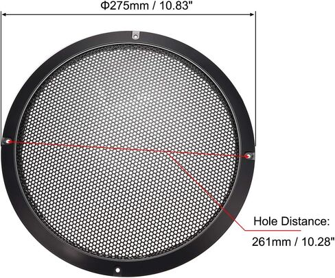 uxcell Speaker Grill Cover 10 Inch 275mm Mesh Decorative Circle Subwoofer Guard Protector Black in Saudi Arabia