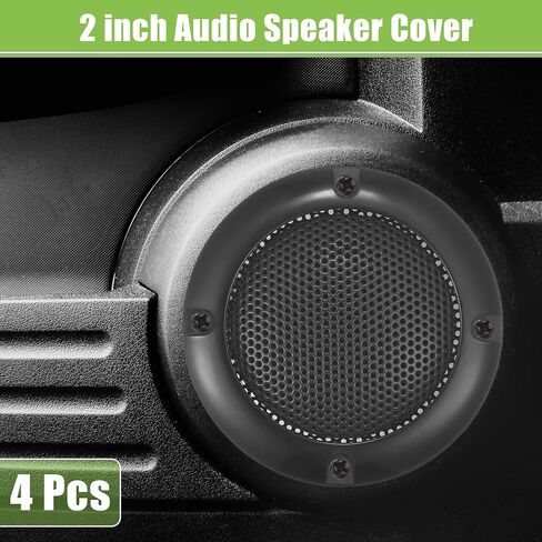 ACROPIX Universal 2 بوصة غطاء شبكي لسماعات السيارة مقاس 2 بوصة، غطاء حماية لمكبر الصوت ومكبر الصوت مع مسامير حديدية سوداء ساطعة - عبوة من 4 قطع in Saudi Arabia