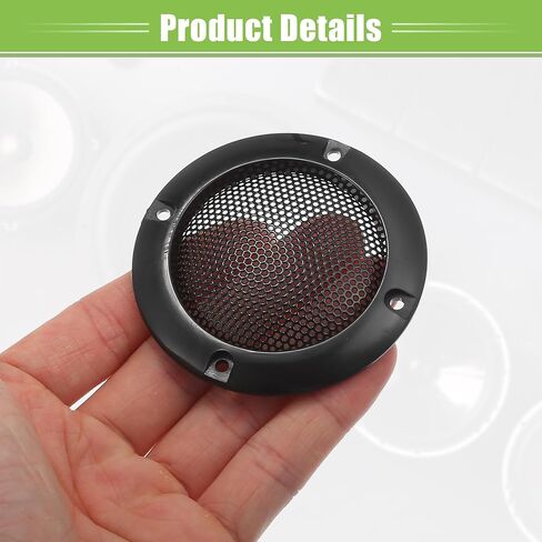 ACROPIX Universal 2 بوصة غطاء شبكي لسماعات السيارة مقاس 2 بوصة، غطاء حماية لمكبر الصوت ومكبر الصوت مع مسامير حديدية سوداء ساطعة - عبوة من 4 قطع in Saudi Arabia