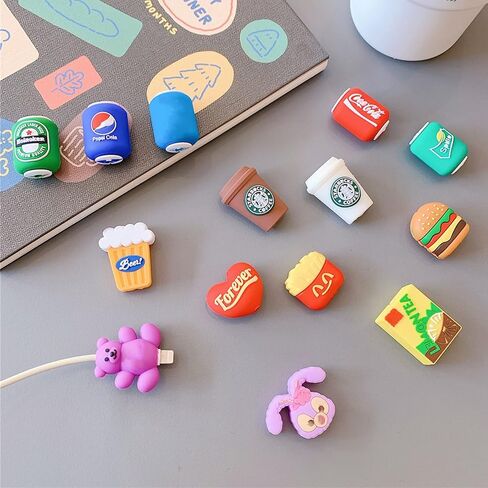3D Cartoon Animal Cute Cable Protector Charger Cord Protector Charger Protector Charger Cord Saver for iPhone Charger for iPad (10PCS) in Kuwait