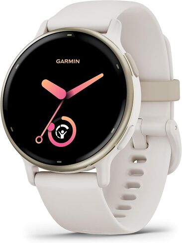 Garmin vivoactive 6 GPS Smartwatch with AMOLED Display, Lunar Gold | Advanced Health and Fitness Features, Up to 11 Day Battery, Energy Monitoring, Sleep Coach | with Signature Series Power Bundle in Saudi Arabia