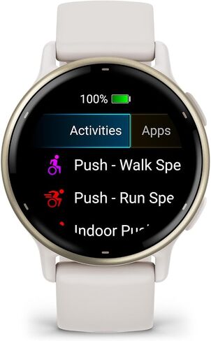 Garmin vivoactive 6 GPS Smartwatch with AMOLED Display, Lunar Gold | Advanced Health and Fitness Features, Up to 11 Day Battery, Energy Monitoring, Sleep Coach | with Signature Series Power Bundle in Saudi Arabia