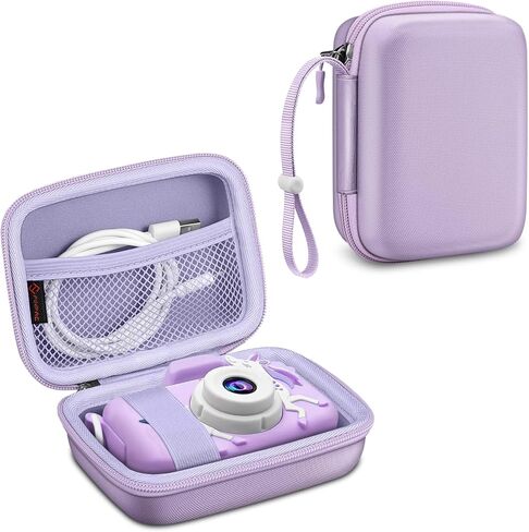 حافظة كاميرا Fintie للأطفال متوافقة مع Seckton/GKTZ/WOWGO/OMZER/Suncity/Agoigo/Orlife/Rindol/Unicorn Toys كاميرا رقمية وكاميرا فيديو، حقيبة حمل صلبة مع جيب داخلي، Spring Bloom in Kuwait