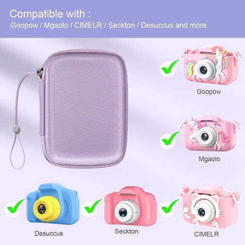 حافظة كاميرا Fintie للأطفال متوافقة مع Seckton/GKTZ/WOWGO/OMZER/Suncity/Agoigo/Orlife/Rindol/Unicorn Toys كاميرا رقمية وكاميرا فيديو، حقيبة حمل صلبة مع جيب داخلي، Spring Bloom in Kuwait