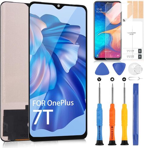استبدال الشاشة لاستبدال شاشة Oneplus 7T LCD لمحول رقمي لشاشة One Plus 7T HD1900، HD1907، HD1905 التي تعمل باللمس مع أدوات إصلاح (بدون وظيفة بصمة الإصبع) in Saudi Arabia