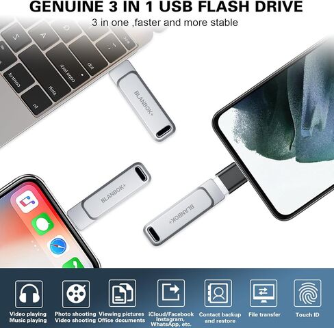 نقل البيانات وتخزينها بسهولة مع محرك أقراص USB متعدد المنافذ بسعة 126 جيجابايت in Kuwait