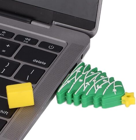 GOWENIC محرك فلاش USB الكرتون شجرة عيد الميلاد ذاكرة القلم محرك تخزين البيانات محرك فلاش USB حشو تخزين إبداعي للمنزل والمكتب والمدرسة (64 جيجابايت) in Kuwait