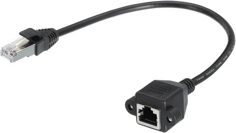 MECCANIXITY Male to Female 5e Network Cable Extension Wire M3 30CM Length Waterproof for Home Office Networks with Ears in Saudi Arabia