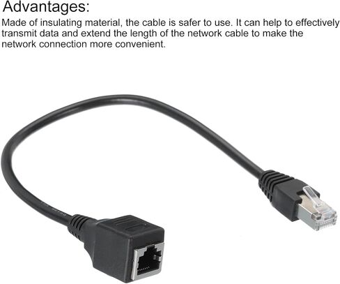 MECCANIXITY Male to Female 5e Network Cable Extension Wire 30CM Length for Home Office Networks in Saudi Arabia