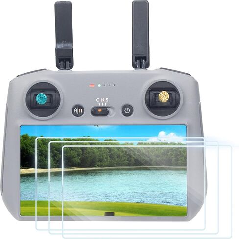 3 عبوات من واقي الشاشة الزجاجي المضاد للوهج لجهاز التحكم DJI RC/RC 2، طبقة غير لامعة لملحقات التحكم Mini 4/3 Pro/Mavic 3/Air 3 in Kuwait