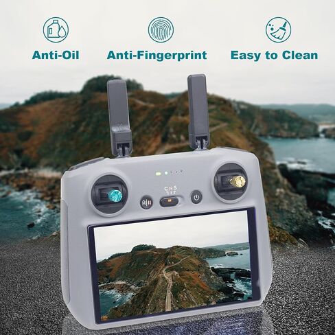 3 عبوات من واقي الشاشة الزجاجي المضاد للوهج لجهاز التحكم DJI RC/RC 2، طبقة غير لامعة لملحقات التحكم Mini 4/3 Pro/Mavic 3/Air 3 in Kuwait
