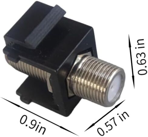 مقبس Keystone (5 قطع) أسود، موصل كابل محوري 3 جيجا هرتز، موسع كابل RG6 من نوع F أنثى إلى أنثى مقبس شبه منحرف من نوع F لألواح الحائط ولوحات التصحيح in Kuwait