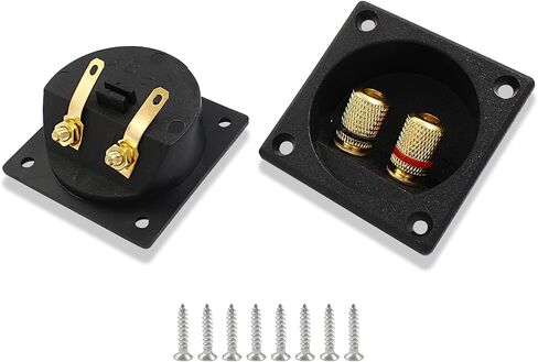 2-Way Speaker Box Terminal Cup, 3 Inch Round Stereo Screw Cup Connectors, Home Stereo Screw Cup Connectors, Pack of 2 in Saudi Arabia