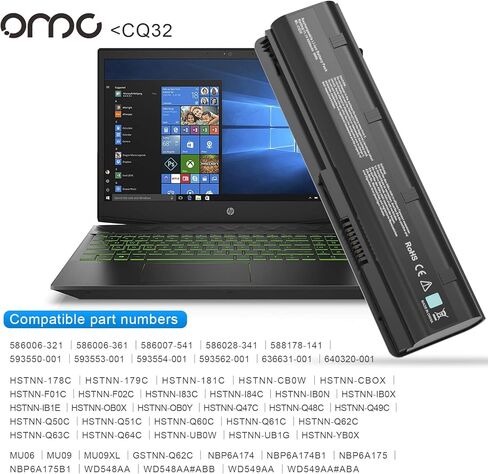 بطارية بديلة متوافقة مع HP MU06 MU09 593554-001 636631-001 593562-001 584037-001 593550-001 HSTNN-UB0W HSTNN-LB0W HSTNN-CBOX HSTNN-CBOW HSTNN-Q62C HSTNN-Q61C HSTNN-Q60C 47ج in Kuwait