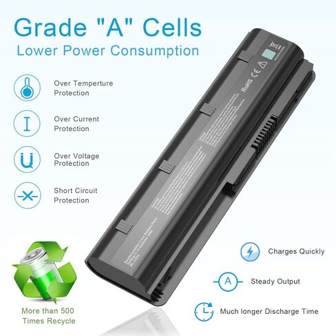 بطارية بديلة متوافقة مع HP MU06 MU09 593554-001 636631-001 593562-001 584037-001 593550-001 HSTNN-UB0W HSTNN-LB0W HSTNN-CBOX HSTNN-CBOW HSTNN-Q62C HSTNN-Q61C HSTNN-Q60C 47ج in Kuwait