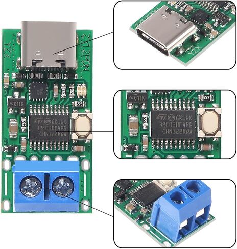 3PCS USB-PD USB-C Type-c PD3.0 PD2.0 to DC Scam Spoof Fast Charge Trigger Polling Detector Power Supply Regulator Module with Screw Polefor Terminal Notebook Power Supply Change Board Module in Saudi Arabia