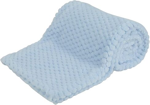 Baby Fuzzy Blanket Fluffy Waffle Flannel Fleece Blanket Super Soft Warm Cozy for Newborn Infant Toddler Kids Girl Boy Newborn Receiving Blanket for Crib, Stroller, Travel, Decorative Unisex Silver in Saudi Arabia