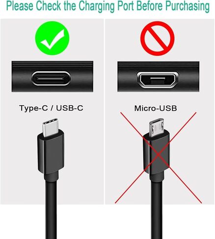 18W Fast Charger for Beats Studio Buds, Beats Flex, Beats Fit Pro (x Kim Kardashian), New Beats by dre Headphones Accessories USB C to USB C Power Cable 18W 3A Adapter Charger Cord 5FT (Black) in Kuwait