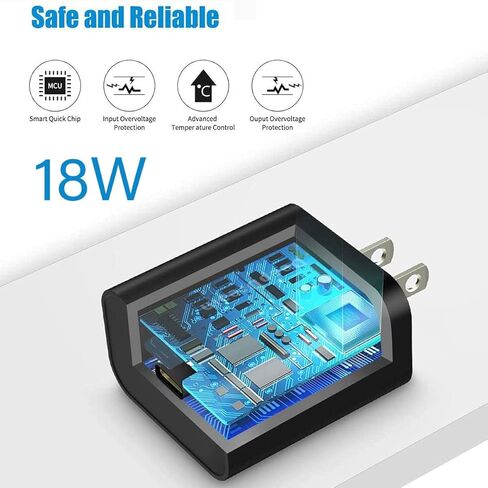 18W Fast Charger for Beats Studio Buds, Beats Flex, Beats Fit Pro (x Kim Kardashian), New Beats by dre Headphones Accessories USB C to USB C Power Cable 18W 3A Adapter Charger Cord 5FT (Black) in Kuwait