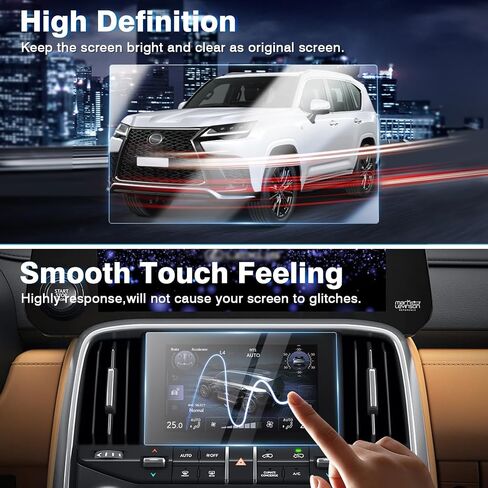 واقي شاشة Karltys 2 Pack لـ 2022-2025 Lexus LX LX 600 شاشة عرض سفلية مقاس 7 بوصة، واقي زجاجي مقسى 9H لملحقات Lexus LX، غطاء شاشة سيارة مضاد للوهج ومضاد لبصمات الأصابع in Saudi Arabia