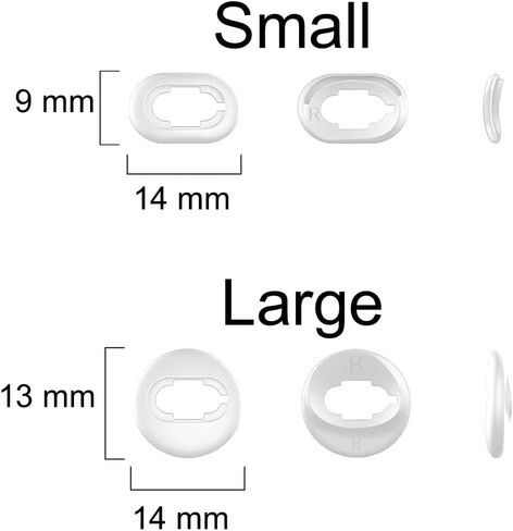 [ 8 Pairs ] Galaxy Buds Live Ear Tips Wing Tips, Non-Slip Anti-Slip Sound Leakproof Silicone Earbuds Replacement Cover Accessories Compatible with Samsung Galaxy Buds Live White S/L in Saudi Arabia
