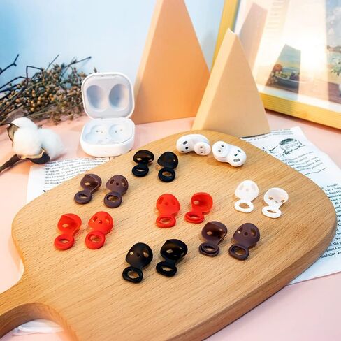 [ 8 Pairs ] Galaxy Buds Live Ear Tips Wing Tips, Non-Slip Anti-Slip Sound Leakproof Silicone Earbuds Replacement Cover Accessories Compatible with Samsung Galaxy Buds Live White S/L in Saudi Arabia