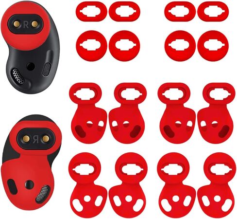 [8 أزواج] أطراف أذن من السيليكون لسماعات Galaxy Buds Live، ملحقات غطاء بديلة لسماعات الأذن من السيليكون مضادة للانزلاق ومضادة للانزلاق متوافقة مع Samsung Galaxy Buds Live White S/L in Saudi Arabia