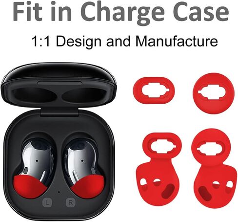 [8 أزواج] أطراف أذن من السيليكون لسماعات Galaxy Buds Live، ملحقات غطاء بديلة لسماعات الأذن من السيليكون مضادة للانزلاق ومضادة للانزلاق متوافقة مع Samsung Galaxy Buds Live White S/L in Saudi Arabia