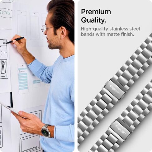 Spigen Modern Fit Designed For Samsung Galaxy Watch 3 45mm Band Strap (2020) / Galaxy Watch 46mm Band (2018) / OnePlus Watch Band/Gear S3 Frontier Band / S3 Classic Band Strap in Saudi Arabia