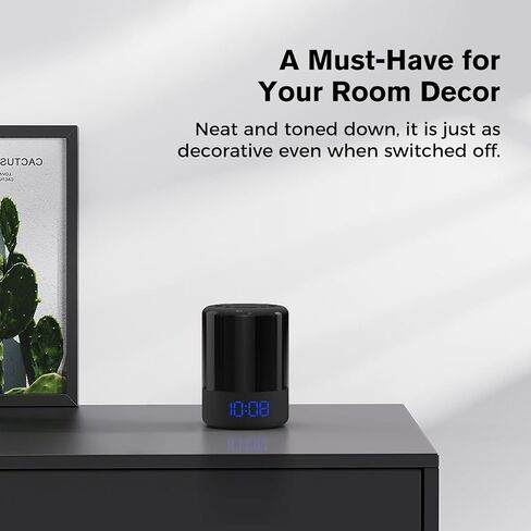 مكبر صوت بلوتوث بإضاءة ليلية من هوسبي، ضوء بجانب السرير، عالي الدقة، صوت ستيريو عالٍ، TWS، بث لاسلكي، مكبر صوت محمول، أسود حديث in Kuwait