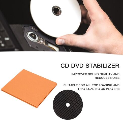 مثبت قرص 0.2 مم من ألياف الكربون ومثبت أقراص DVD وبساط ضبط مصنوع من ألياف الكربون ومثبت قرص مناسب لجميع مشغلات الأقراص المضغوطة ذات التحميل العلوي وصينية التحميل (أسود) in Kuwait
