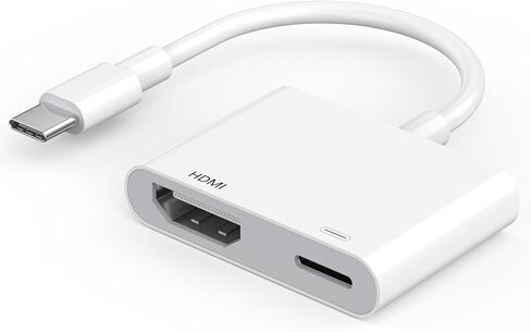 محول HDMI لجهاز iPhone 15 إلى التلفزيون، [معتمد من MFi] 1080 P @60hz USB C إلى HDMI كابل موصل شاشة مزامنة محول AV الرقمي متوافق مع iPhone 15/15 Pro Max/15 Pro/iPad إلى شاشة عرض HDTV in Kuwait