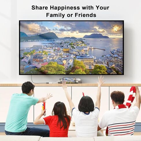 محول HDMI لجهاز iPhone 15 إلى التلفزيون، [معتمد من MFi] 1080 P @60hz USB C إلى HDMI كابل موصل شاشة مزامنة محول AV الرقمي متوافق مع iPhone 15/15 Pro Max/15 Pro/iPad إلى شاشة عرض HDTV in Kuwait