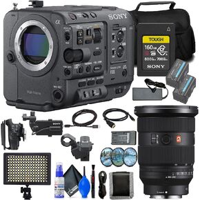 Sony FX6 Full-Frame Cinema Camera (Body Only) (ILME-FX6V) + Sony FE 24-70mm Lens + 160GB Memory Card + BP-U35 Battery + Filter Kit + Bag + Memory Wallet + Cleaning Kit + HDMI Cable (Renewed)