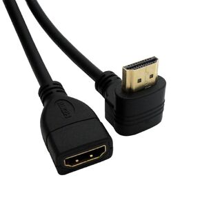كابل Chenyang HDMI 1.4، وصلة كابل تمديد HDMI من النوع A ذكر إلى أنثى بزاوية 90 درجة