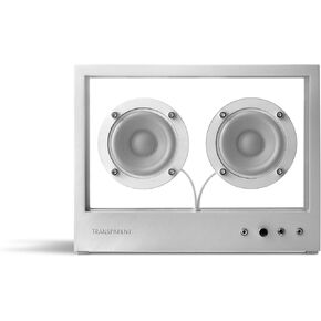 Transparent Bluetooth Speaker - Seamless Multi-Room Audio, Upgradable Tech, Crystal Clear Sound, Compact Tempered Glass & Aluminium Design, Bluetooth 5.0 Connectivity - Ideal for Music Lovers - Metal