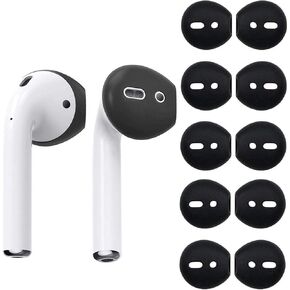 OneCut (Fit-in Case 5 Pairs Silicon Tips Ear Skins and Covers Compatible with AirPods 1 & 2, Anti Slip Anti Scratch Soft Ear Tips for EarPods Headphones/Earphones/Earbuds(Clear)