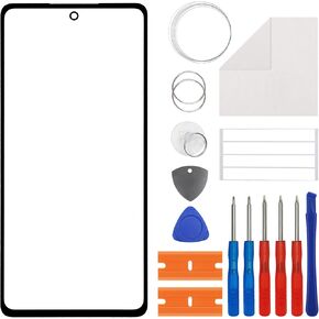 [New] Duotipa Front Glass Panel Replacement for Samsung Galaxy S20 FE 5G G781 G780 G781U G780F 6.5 inch Front Glass Screen Replacement with Repair Tools Kit.(No LCD Screen).