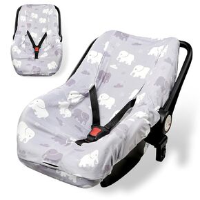 TANOFAR Baby Car Seat Cover Liner, Infant Carseat Cover Liner and Protection for Boys Girls, Universal Fit Car Seat Protective Cover, Soft Comfortable, Machine Washable, Purple Flowers