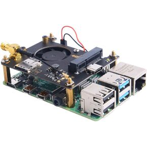 GeeekPi RPi 4G / 3G Hat for Raspberry Pi Zero/Zero W/Zero WH/2B/3B/3B+/4B,Jetson Nano,Supports SMS, MMS, mail, TCP, UDP, DTMF, HTTP, FTP