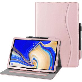 Fintie Case for Samsung Galaxy Tab S4 10.5 2018 Model SM-T830/T835/T837, Multi-Angle Viewing Stand Cover with S Pen Protective Holder Auto Sleep/Wake Feature, Rose Gold