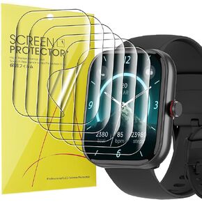 IDW20 Smart Watch Screen Protector, [6 Pack] Full Coverage TPU Clear Film Compatible for Faweio, TOOBUR, Yoever IDW20 1.91'' Smart Watch (6 Pack)