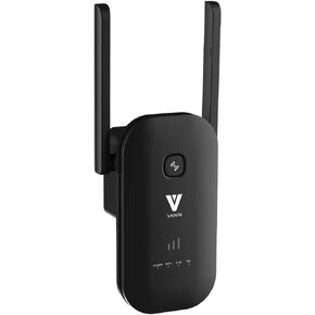 VANIN WiFi Range Extender -1200Mbps WiFi Repeater Wireless Signal Booster 2.4 & 5GHz Dual Band WiFi Extender with 2 Gigabit Ethernet Port, AP & Router Mode, 360°Full Coverage, Simple Setup