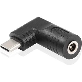 PNGKNYOCN DC 4.0mm x 1.35mm to USB C Adapter,90 Degree DC to PD 65W USB Type C Male Power Plug Charge Adapter Compatible for Laptop Phone