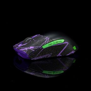 Mouse Grip Tape Sticker for ROG Keris Wireless 36K Non Slip Skin Suck Sweat Pre-Cut Precision Fit Easy to Install EVA Black Purple 0.5mm