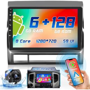 [2024 Upgrade] Inefala 8 Core/6G+128G Android 13 Radio Kit for Toyota Tacoma 2005-2013, 9" Touchscreen Stereo Replacement GPS Unit with Wireless Carplay Android Auto WiFi 32EQ DSP BT Backup Camera
